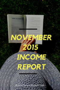 November 2015 Income Report