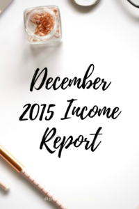December 2015 Income Report