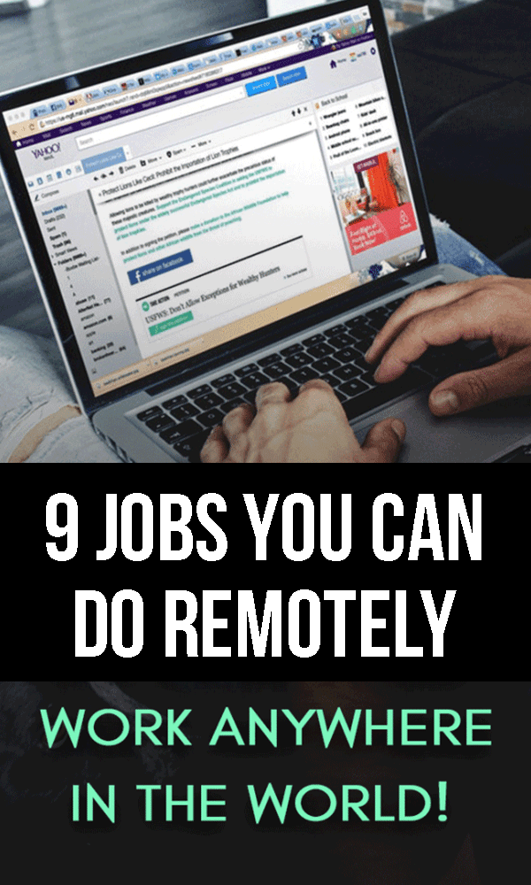 9 jobs you can do remotely