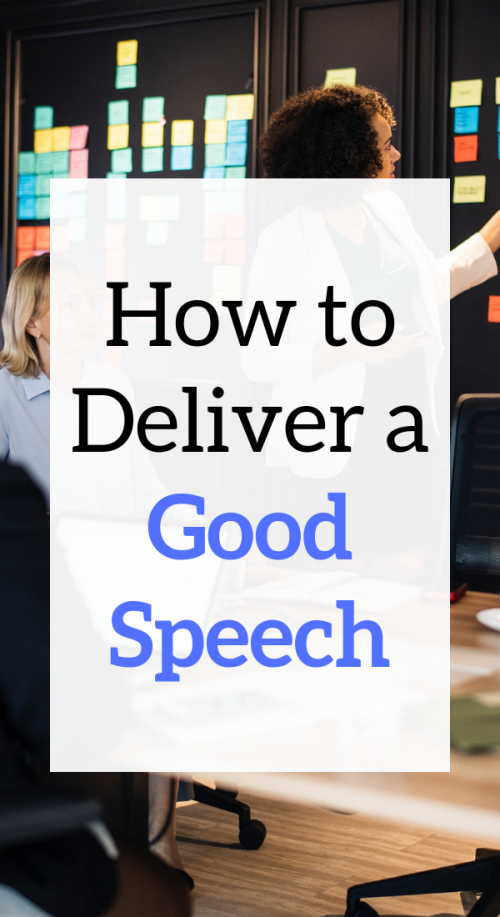 deliver a good speech